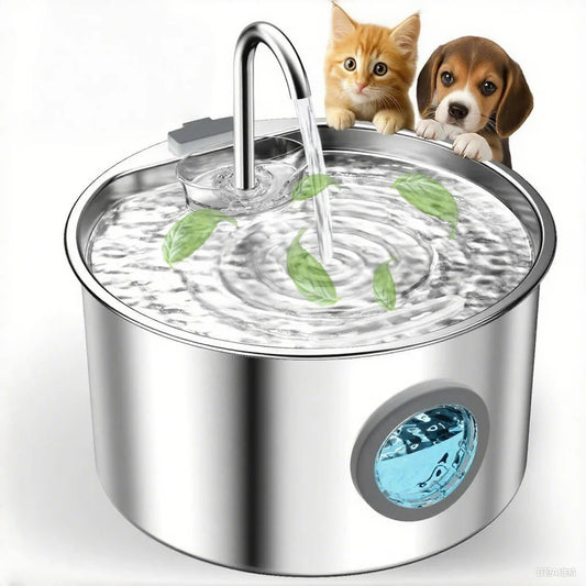OPETH Stainless Steel Cat Water Fountain 108oz Automatic Pet Dispenser