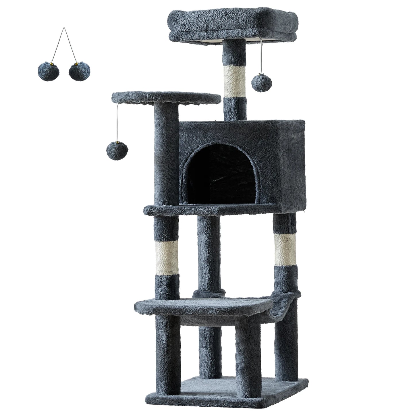 JHK Cat Tree Tall Multi Cat Climbing Tower Sisal Posts