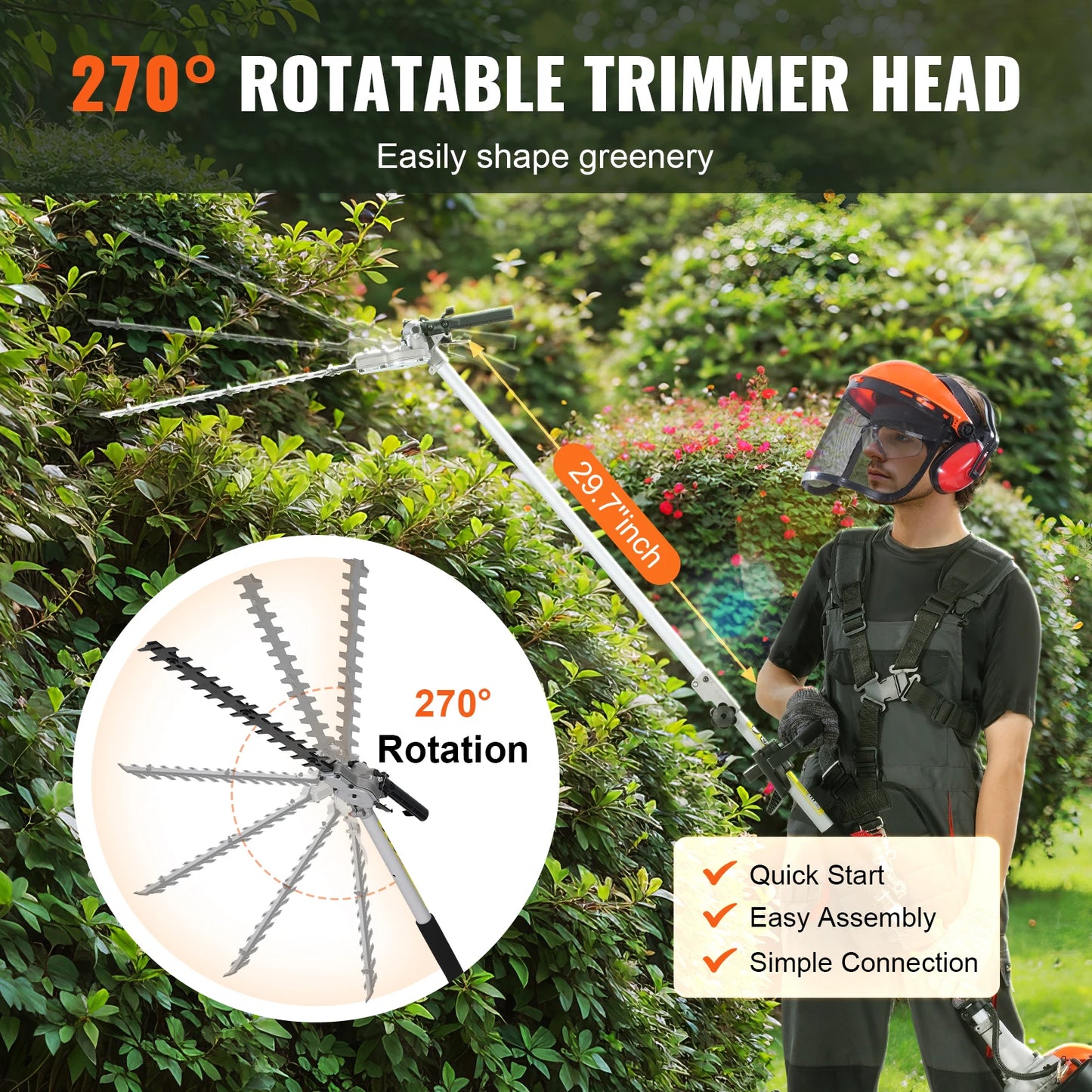 SucceBuy 26cc 5In1 Gas Hedge Trimmer And Multi Tool