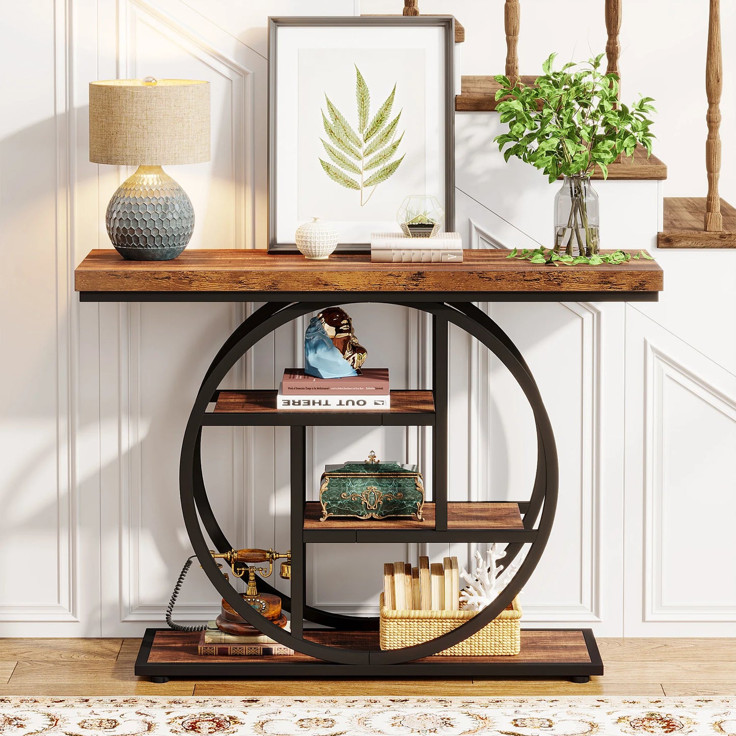 Tribesigns 4-Tier Console Table for Entryway Hallway