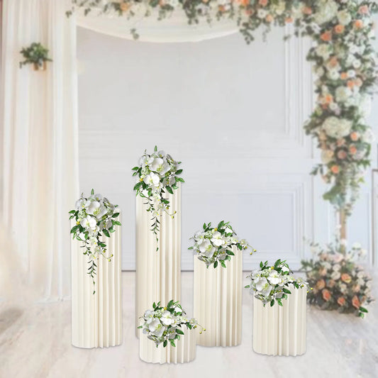 Wedding Centerpieces Cardboard Vases Set of 5 for Table Decor