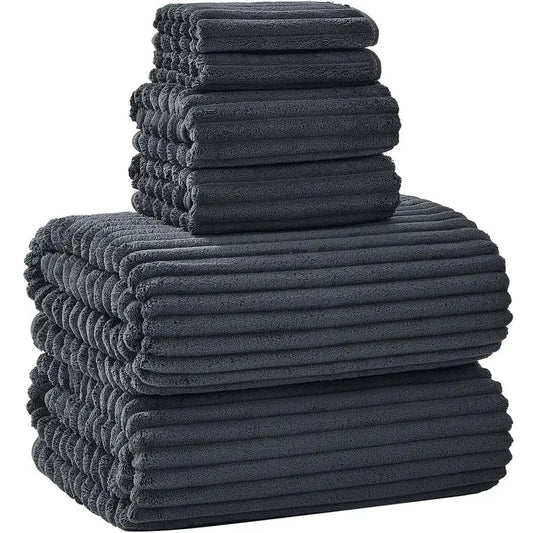 Luxury Bath Towel Set 6 Quick Dry Microfiber Highly Absorbent