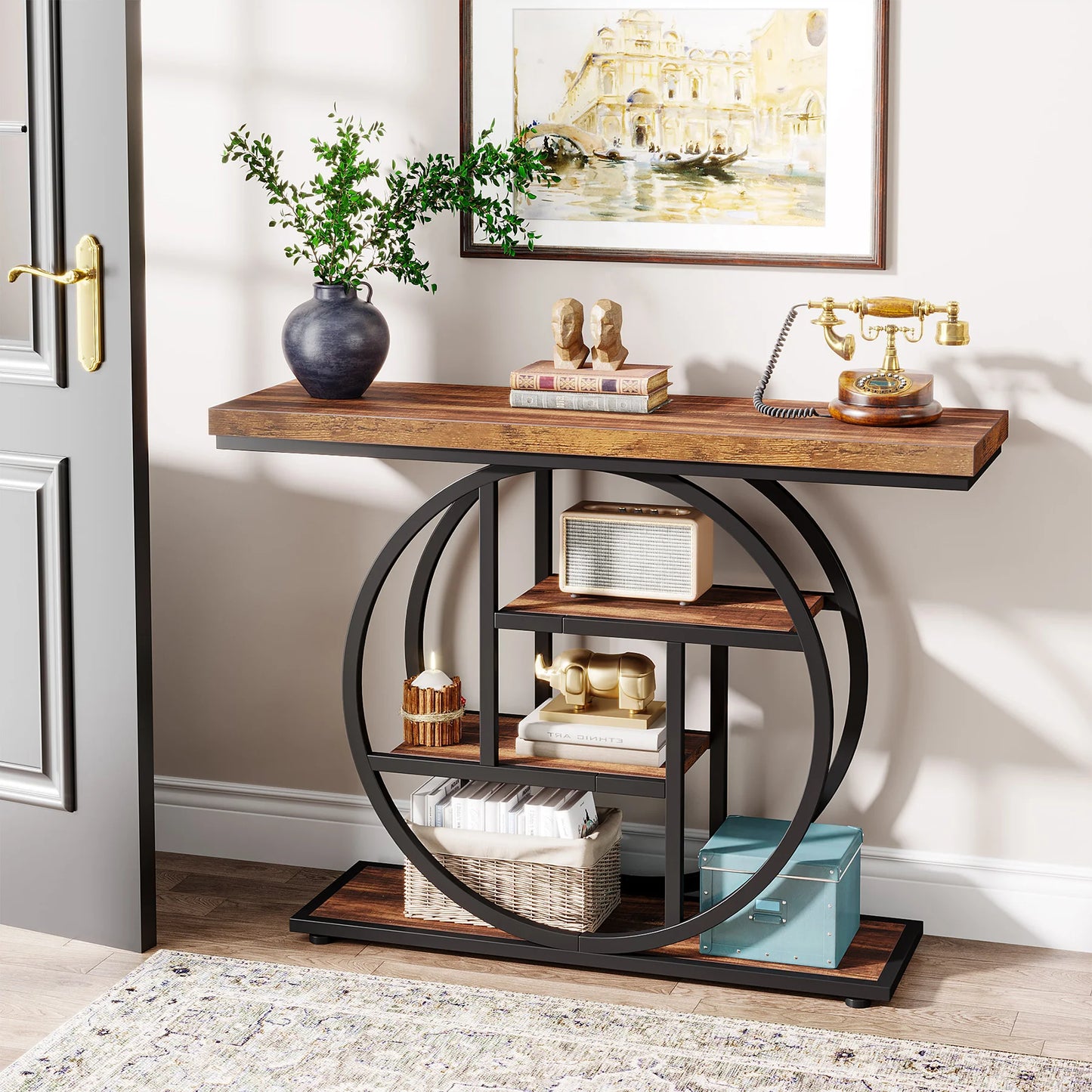 Tribesigns 4-Tier Console Table for Entryway Hallway
