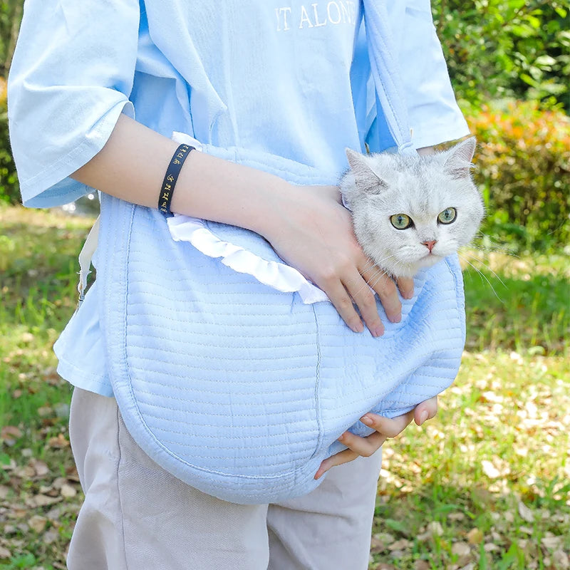 Handmade Cat and Dog Carrier Bag Sling Breathable Tote
