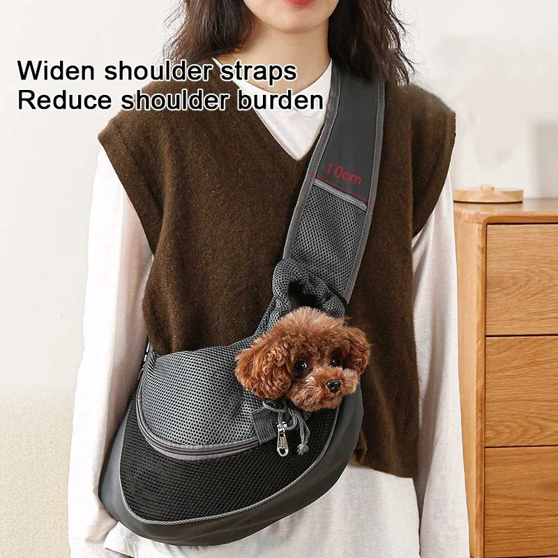 Pet Carrier Backpack For Cats And Dogs Crossbody Mesh Travel Bag