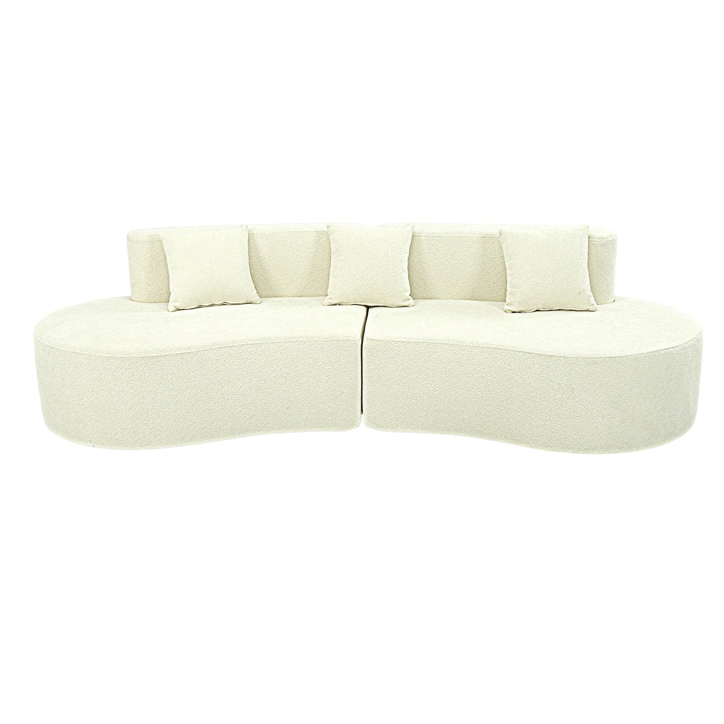 Curved 4 Seat Modular Sectional Sofa Half Moon Modern