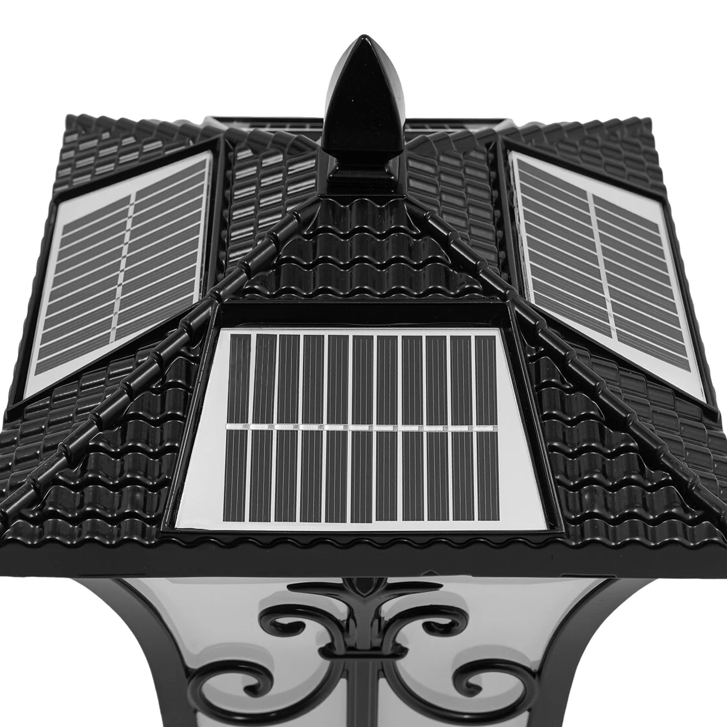 Bymaocar Outdoor Solar Post Light Modern Pillar Lamp With Remote