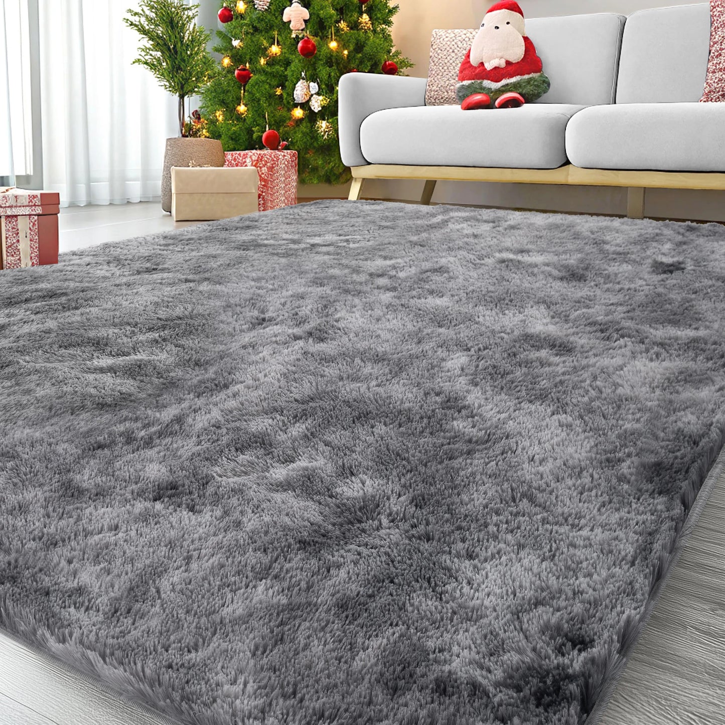 Ultra Soft Puffy Rug Indoor Floor Mat For Bedroom Decor