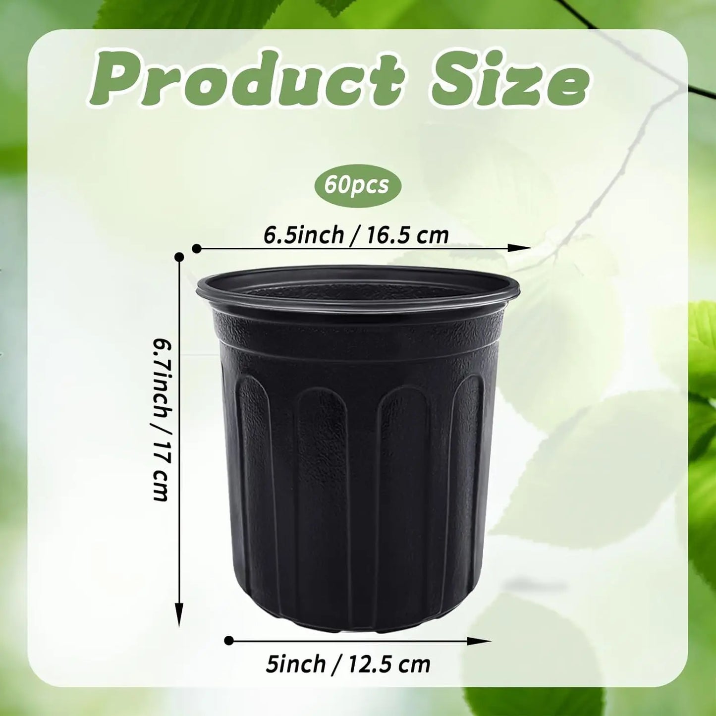 Plant Nursery Pots With Drainage Holes Pack For Seedlings And Transplants