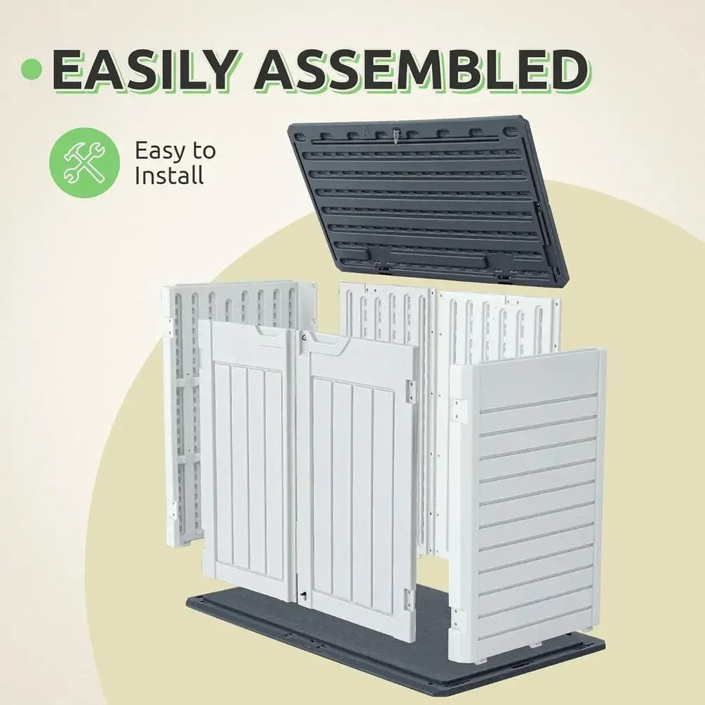 Outdoor Storage Shed Waterproof With Padlock For Backyard And Garden