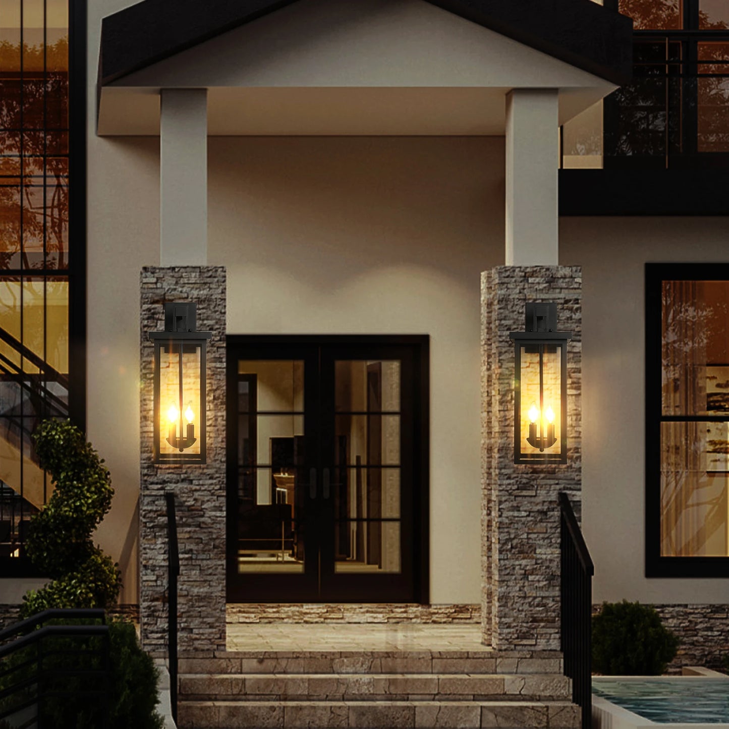 ARLGSITE Outdoor Wall Lantern Dusk to Dawn Sensor Lighting