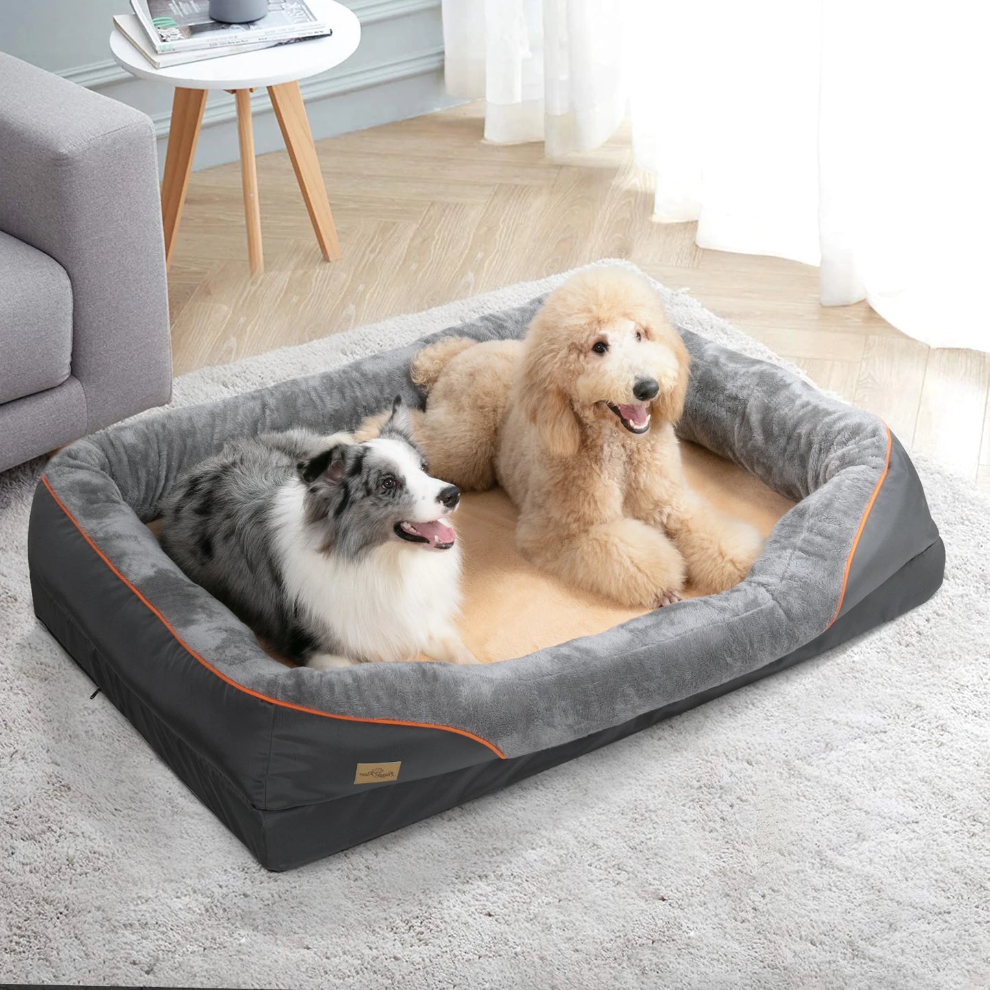 BINGOPAWCN Dog Bed With Washable Removable Cover Anti Allergy Waterproof