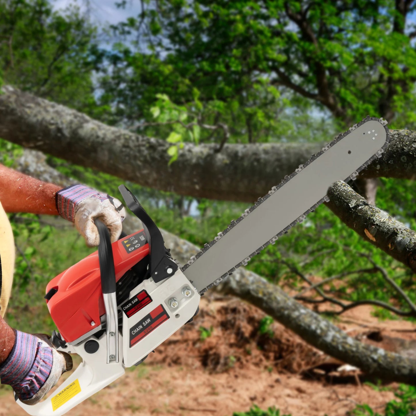 Gasoline Chainsaw 52cc Powerful Engine for Heavy Duty Cutting