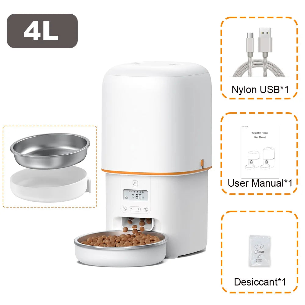 Nityers Automatic Cat Feeder With Voice Recorder And Timed Feeding