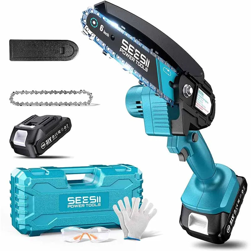 Seesii Cordless Mini Chainsaw For Wood Cutting And Tree Trimming