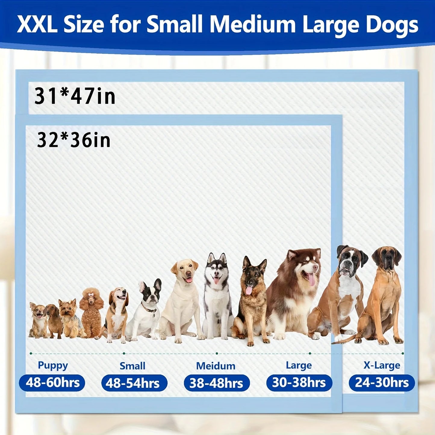 Disposable Dog Pee Pad Ultra Absorbent Quick Dry Leakproof