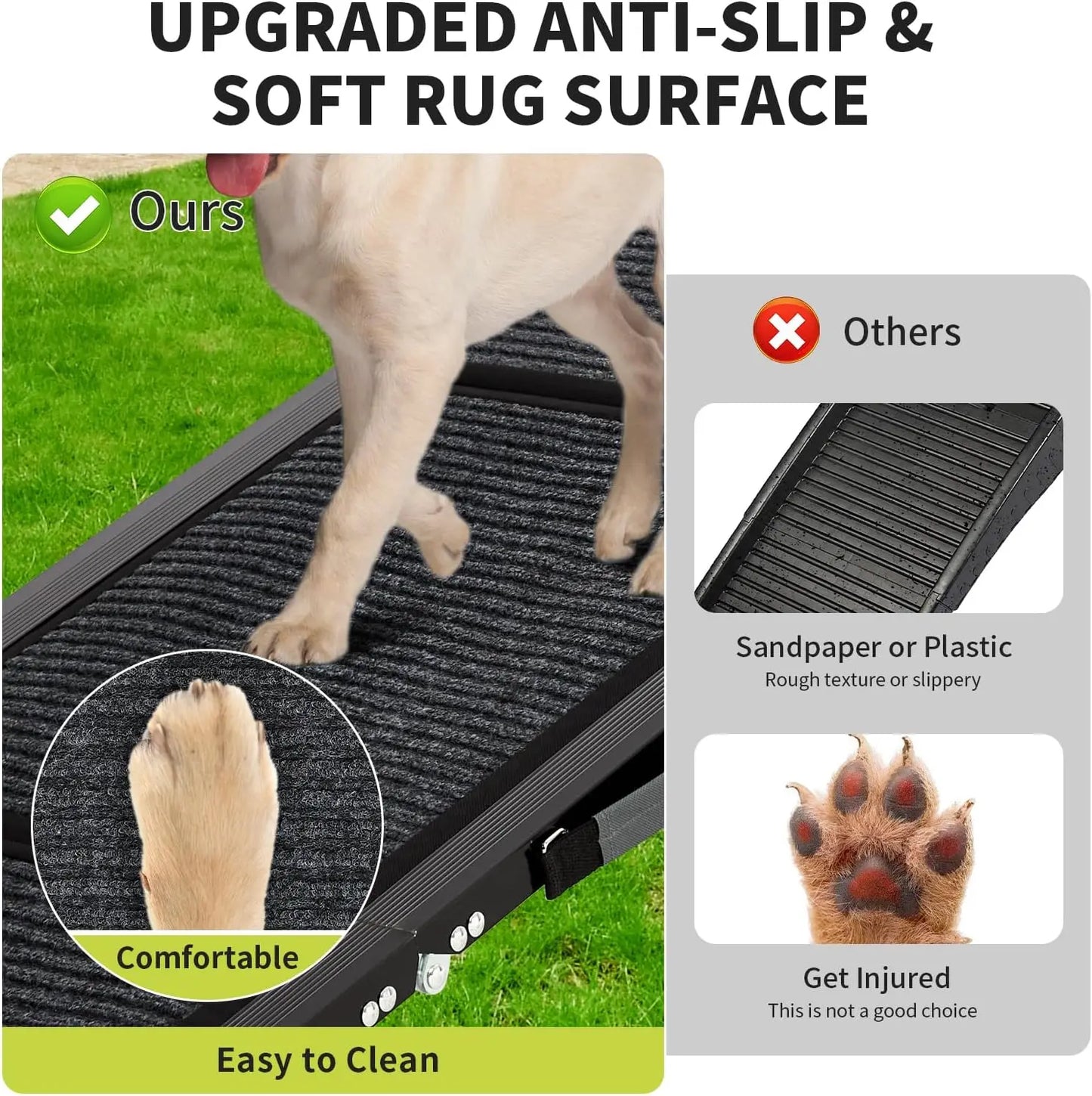 HiMISSDog Car Ramp For Dogs Folding Pet Steps SUV Truck