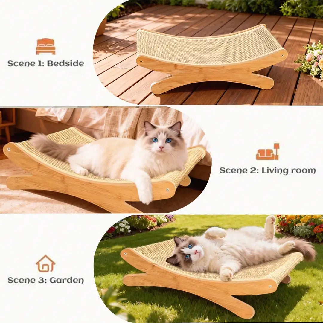 Sisal Woven Cat Scratching Sofa With Play Mat Claw GrindingPad