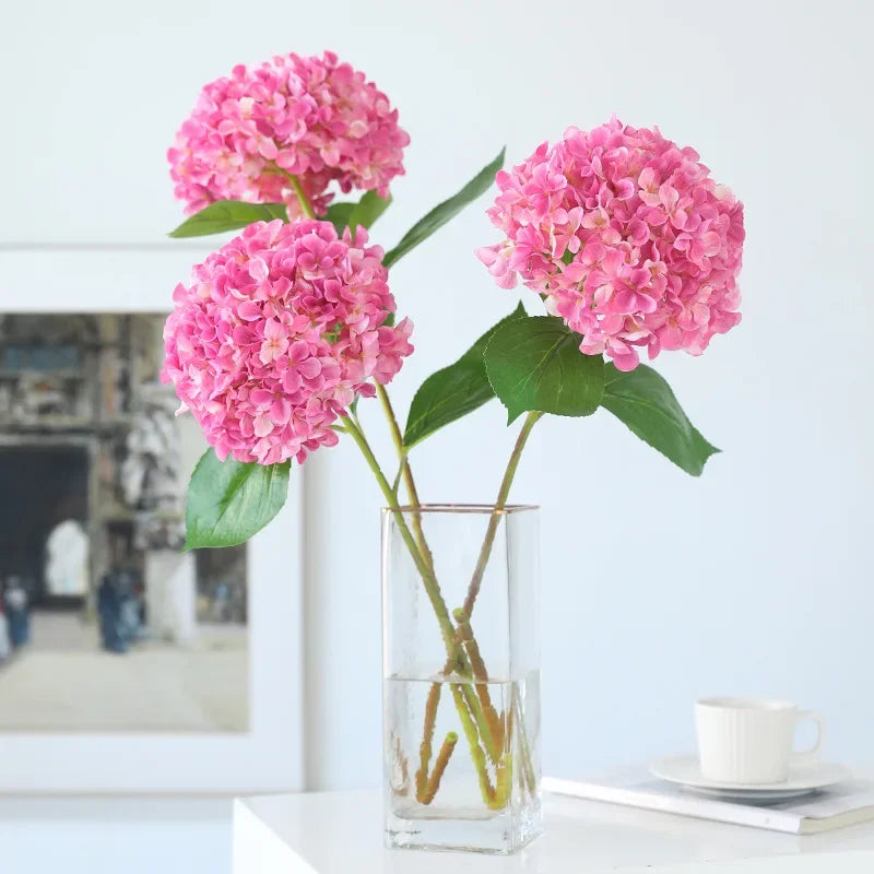 NONECN Silk Hydrangea Bouquet Artificial Flowers for Weddings and Events