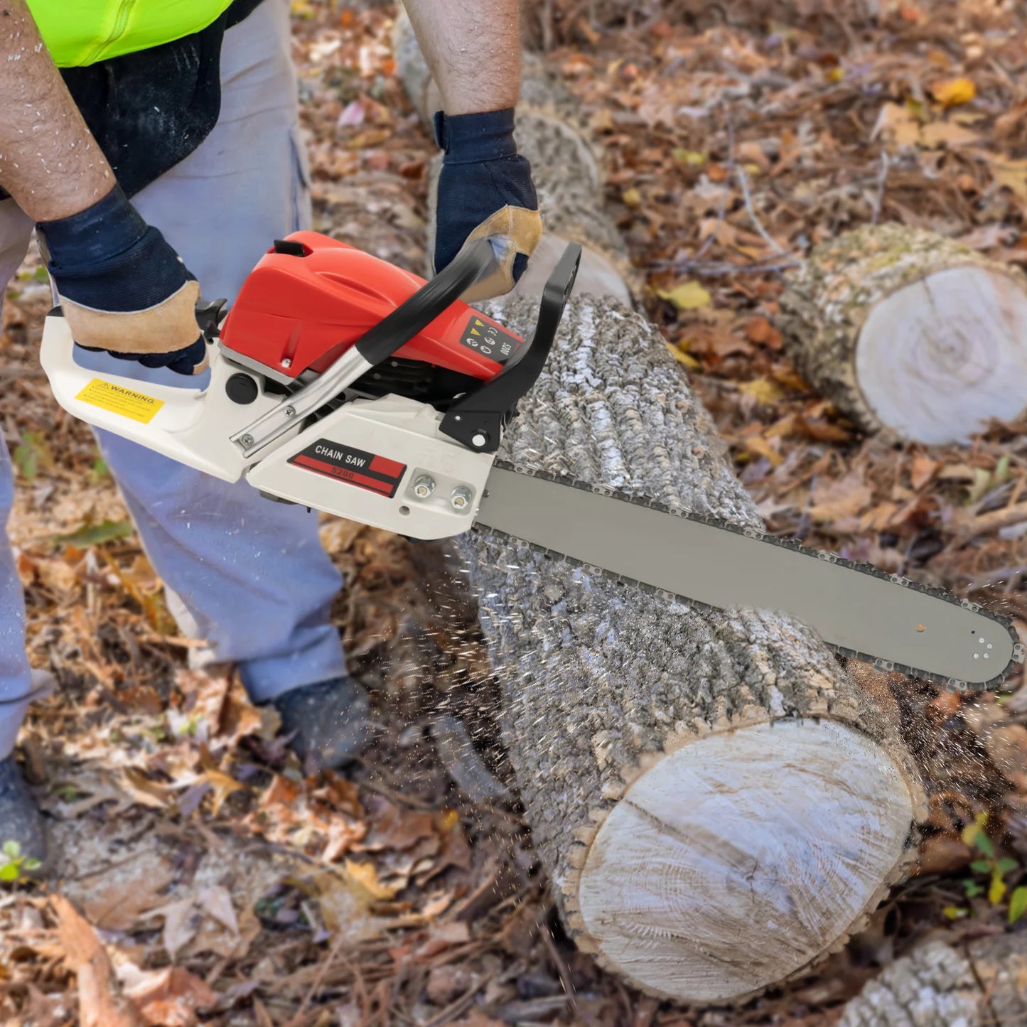 Gasoline Chainsaw 52cc Powerful Engine for Heavy Duty Cutting