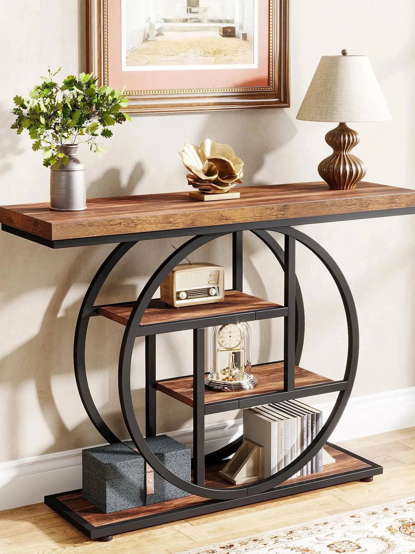 Tribesigns 4-Tier Console Table for Entryway Hallway