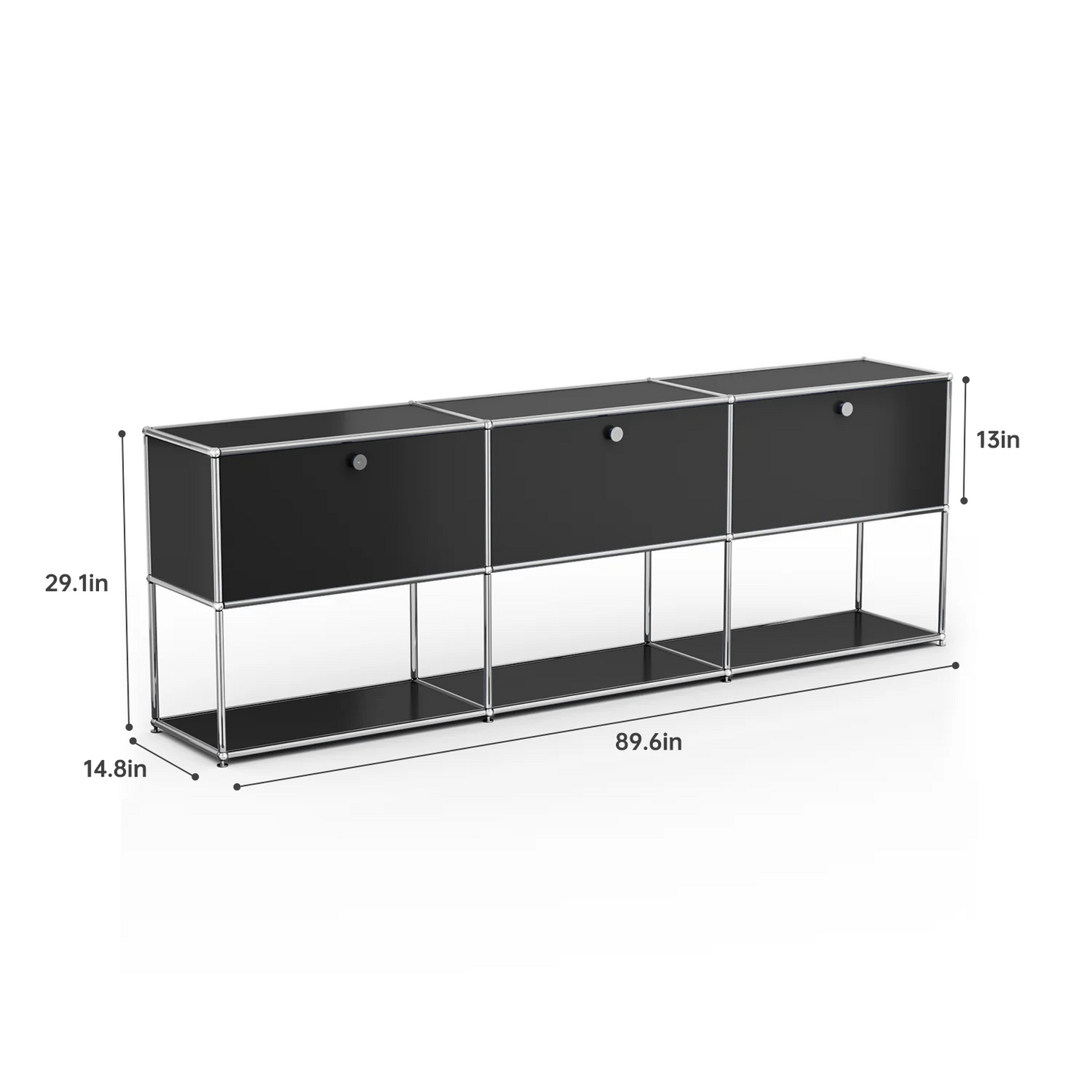 Furgle Modular Metal Storage Cabinet Freestanding Sideboard Organizer