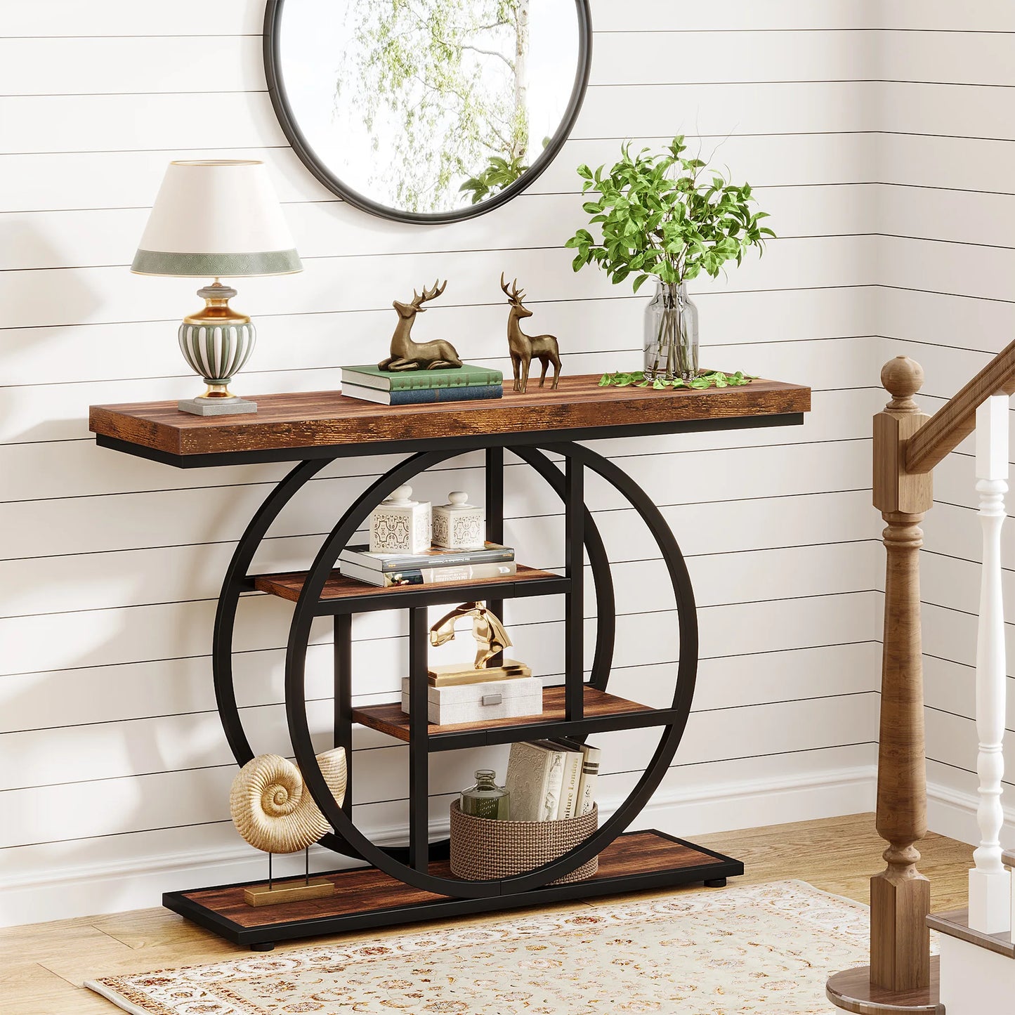 Tribesigns 4-Tier Console Table for Entryway Hallway