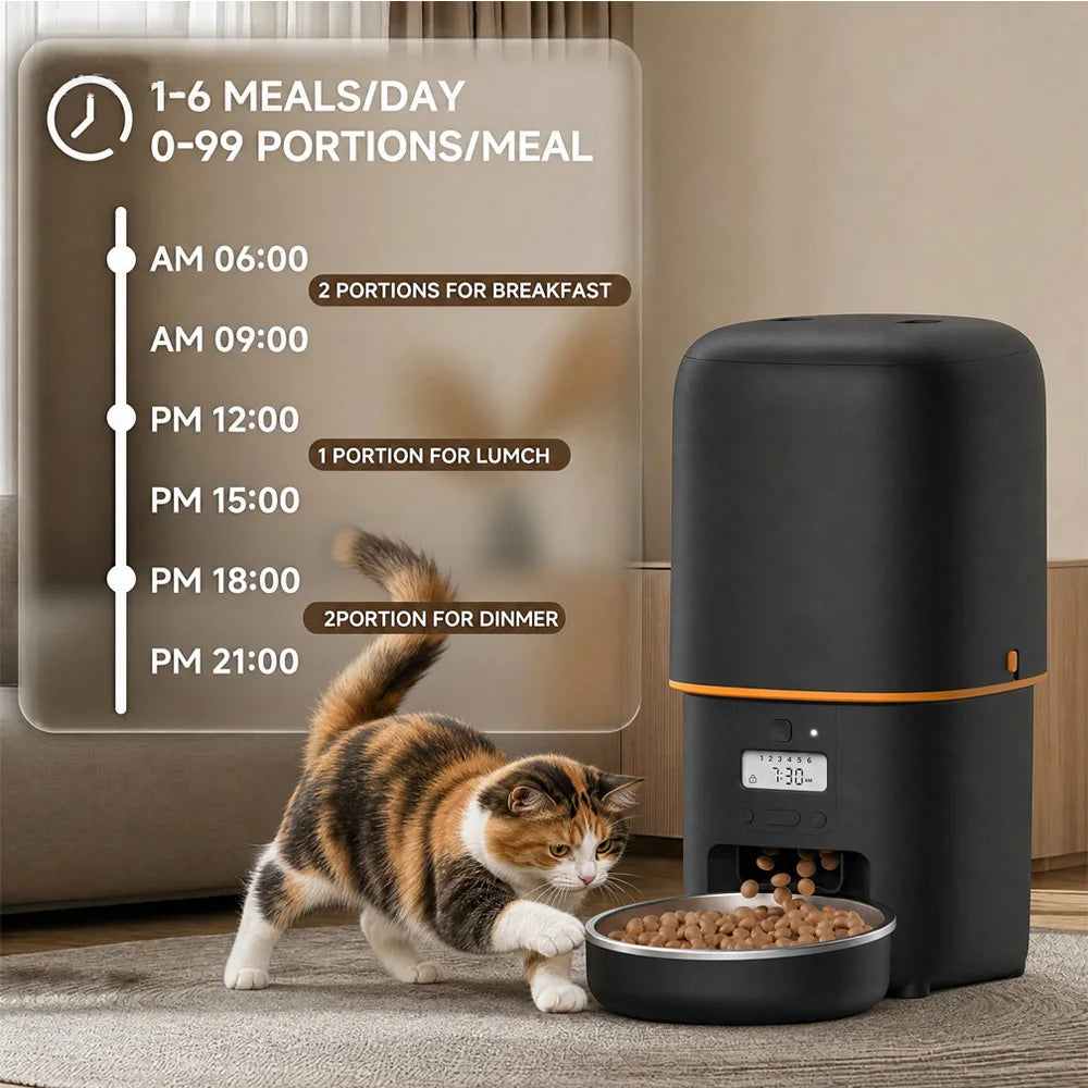 Nityers Automatic Cat Feeder With Voice Recorder And Timed Feeding