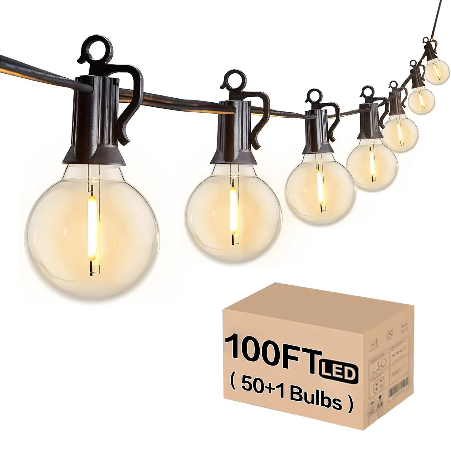 High Voltage String Lights E12 Base Wire With Hooks