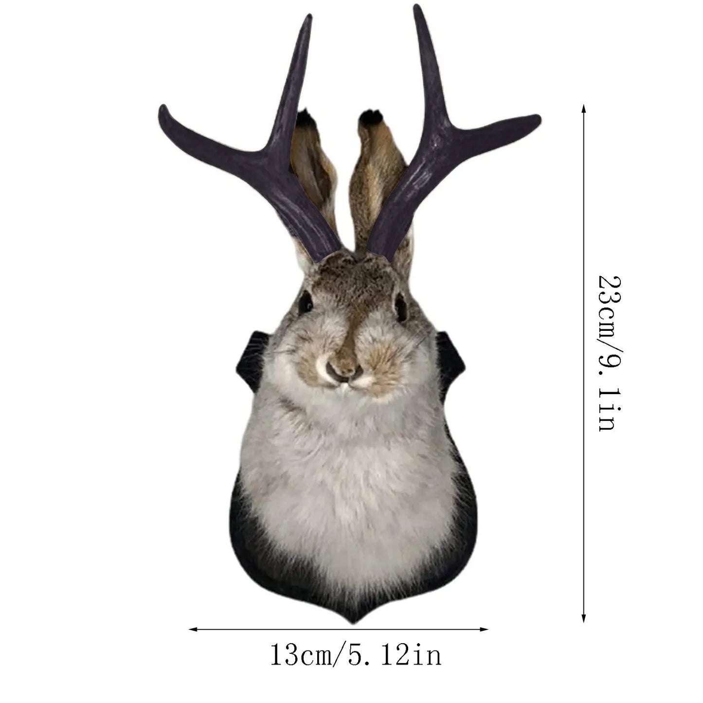 Resin Bunny Head Antlers Wall Decor Jackalope Ornament