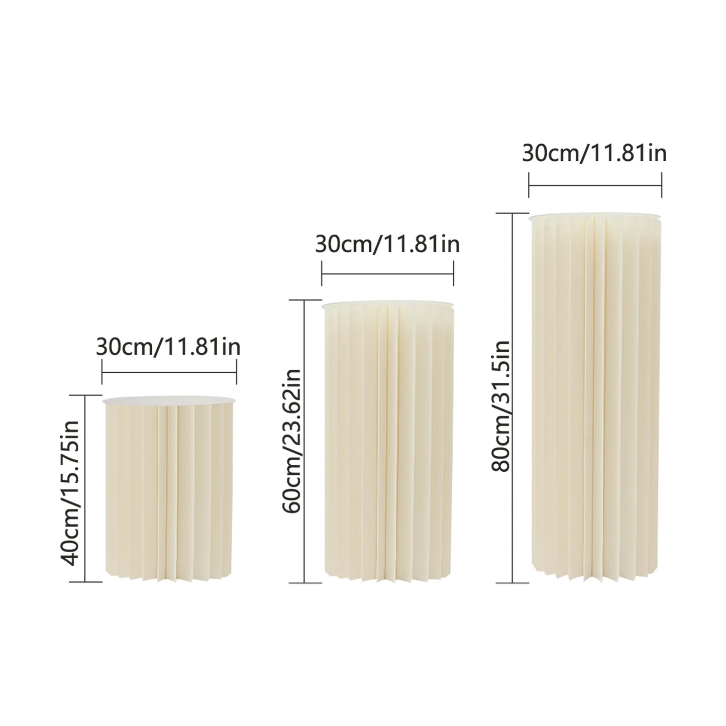 Wedding Flower Stand Cylinder Foldable Cardboard Centerpiece