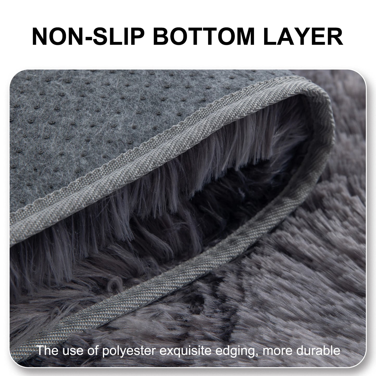 Ultra Soft Puffy Rug Indoor Floor Mat For Bedroom Decor