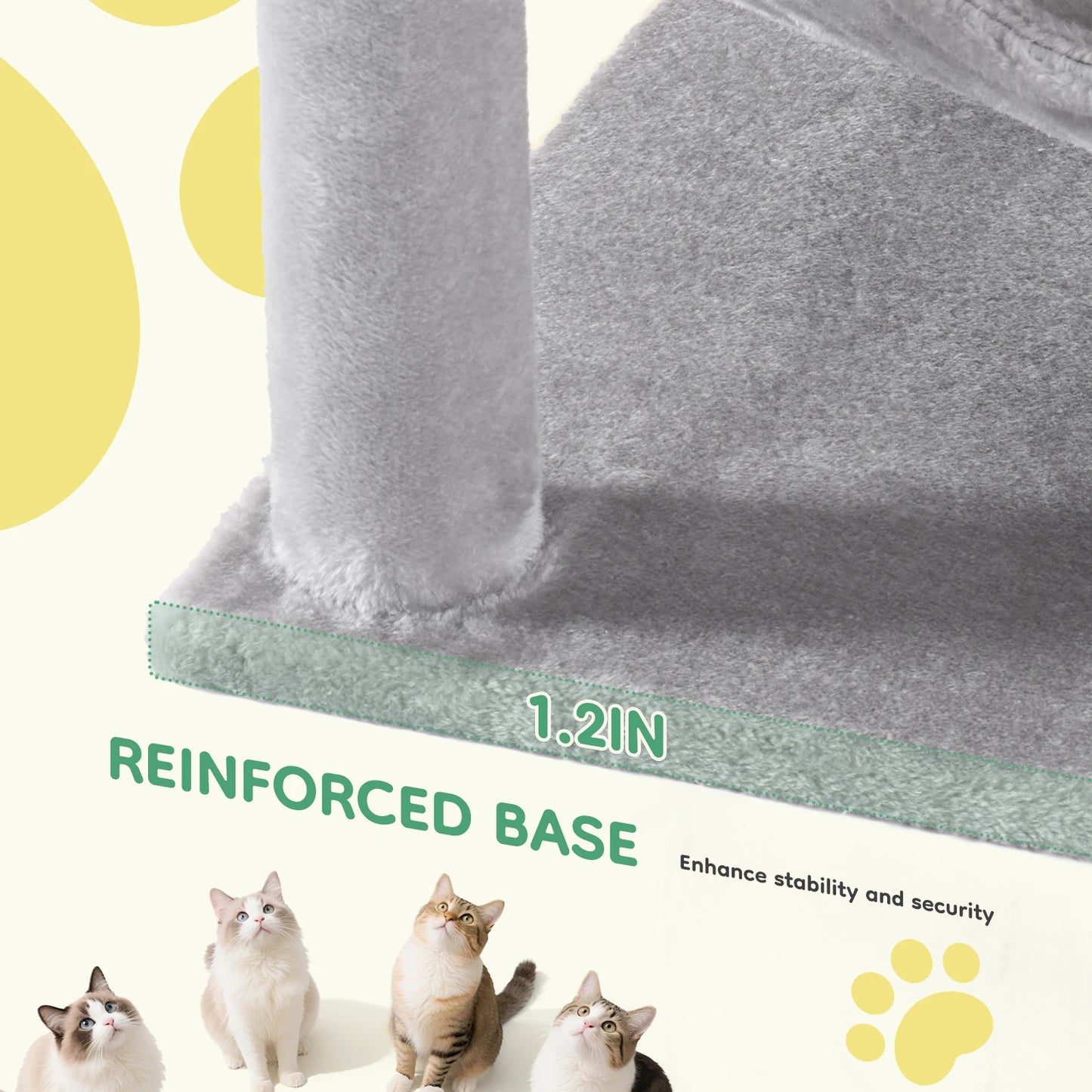 JHK Cat Tree Tall Multi Cat Climbing Tower Sisal Posts