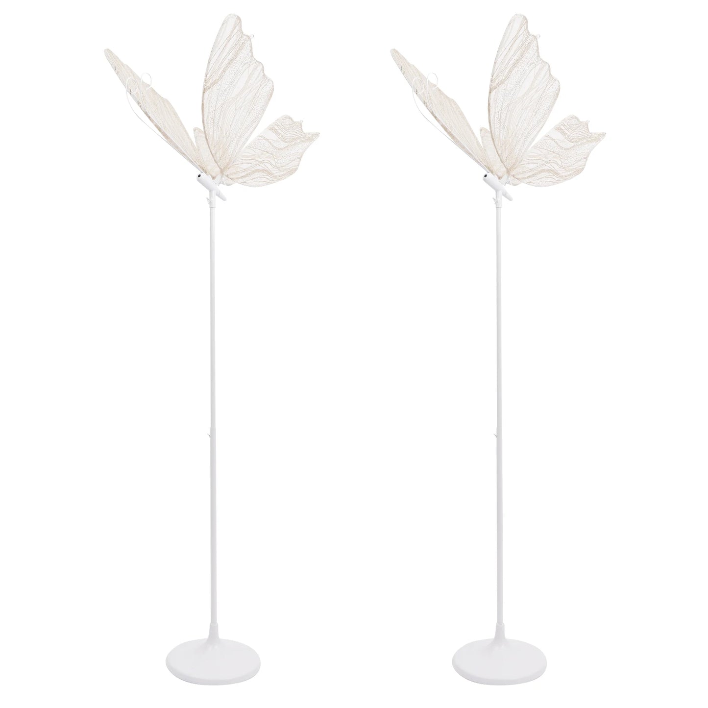 2PCS Wedding Butterfly Floor Lamp LED Wings Creative Decoration