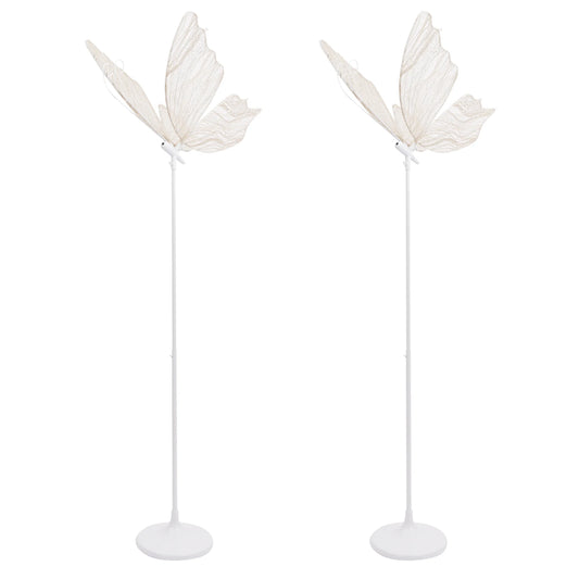 2PCS Wedding Butterfly Floor Lamp LED Wings Creative Decoration