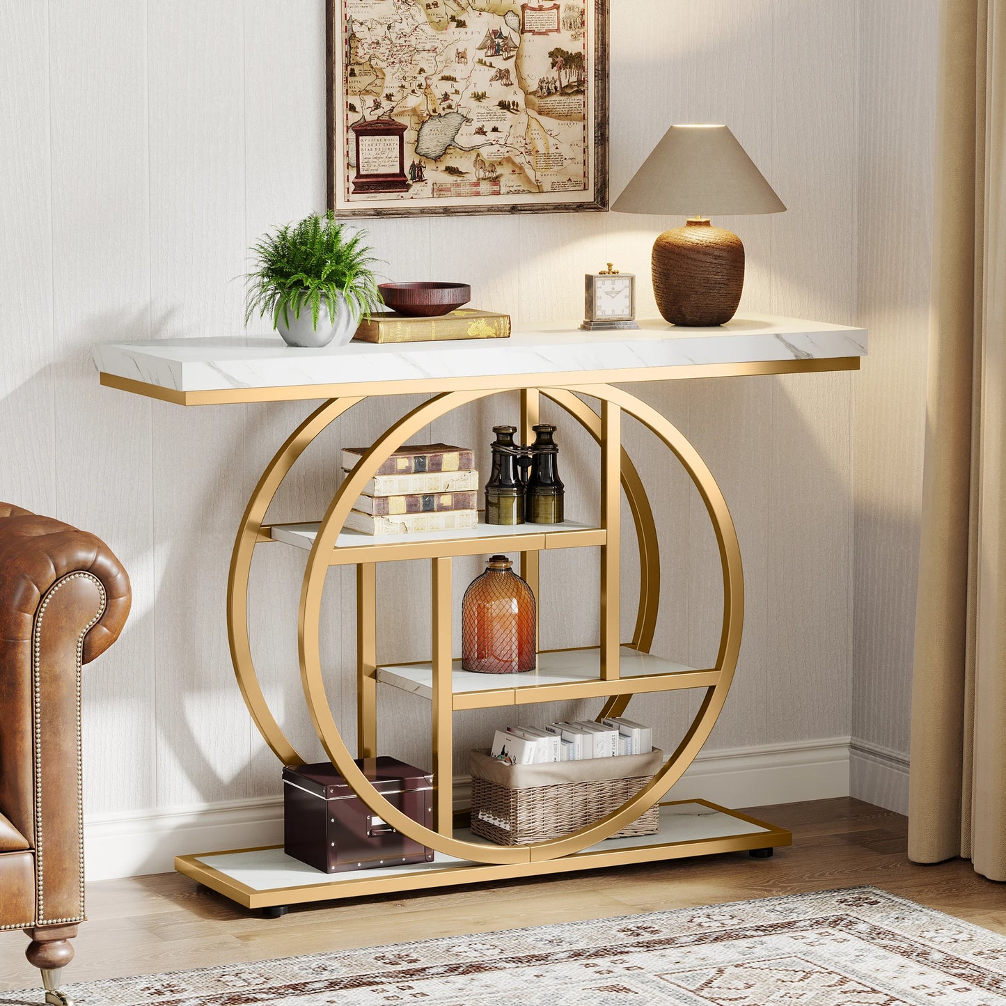 Tribesigns 4-Tier Console Table for Entryway Hallway