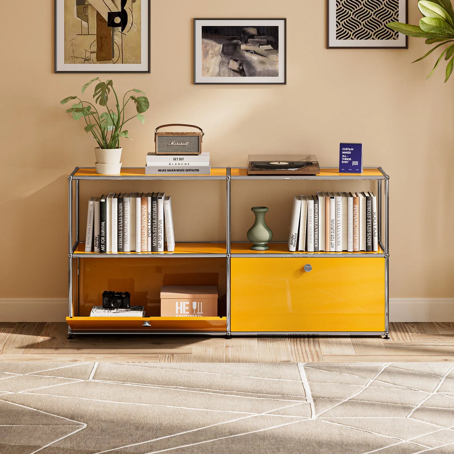 Furgle Modular Metal Storage Cabinet Freestanding Sideboard Organizer