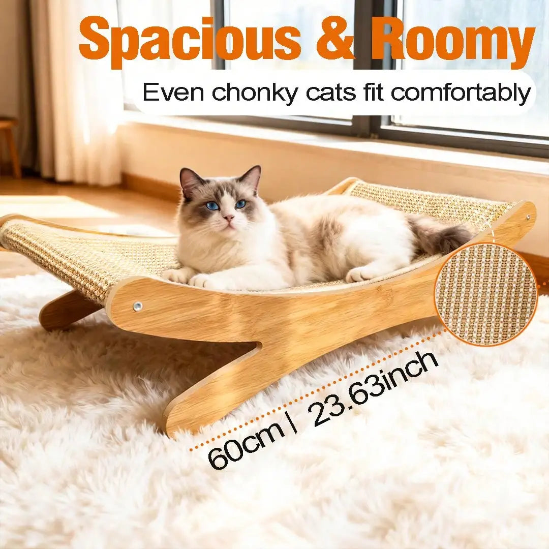 Sisal Woven Cat Scratching Sofa With Play Mat Claw GrindingPad