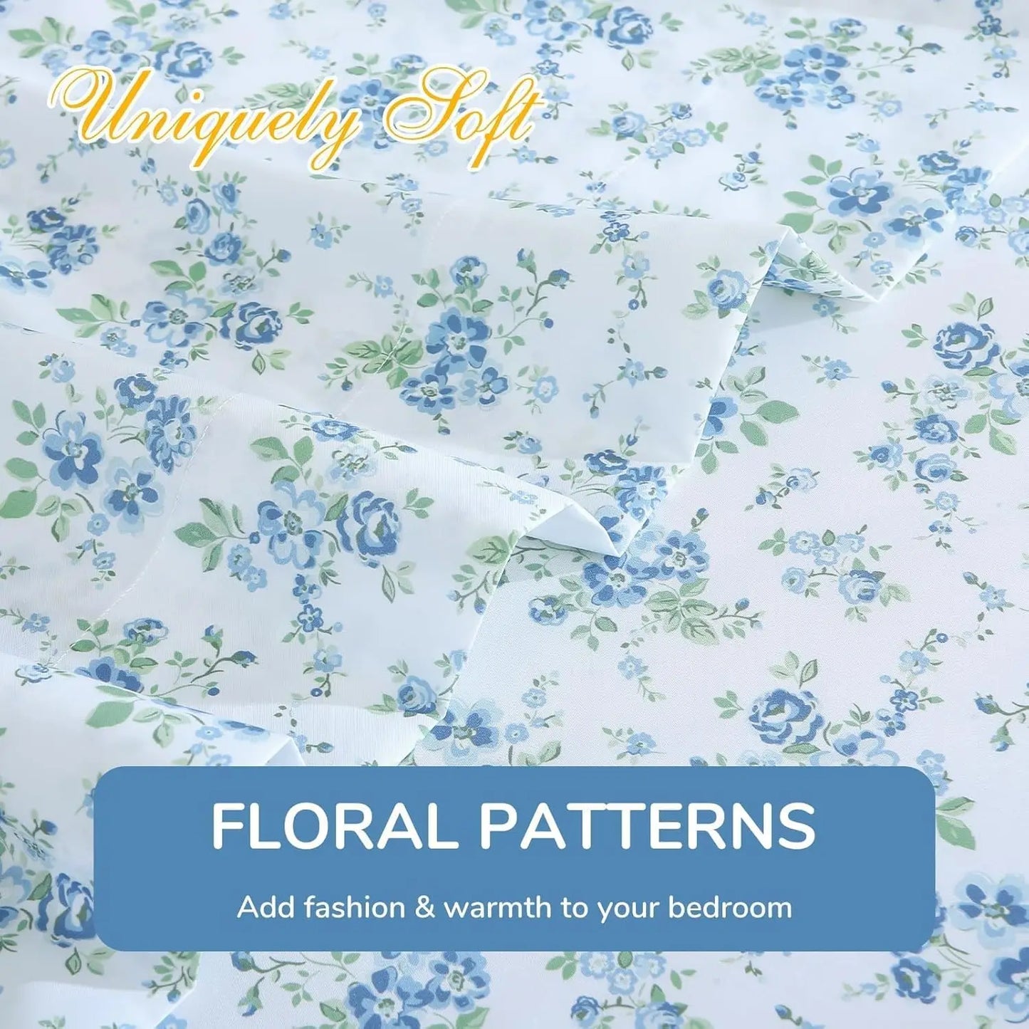 4 Piece Sheet Set Soft Breathable Polyester Cotton Bedding Wrinkle Free