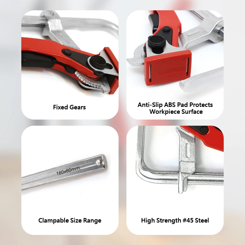 Allsome Alloy Steel Quick Ratchet Track Saw Guide Rail Clamp