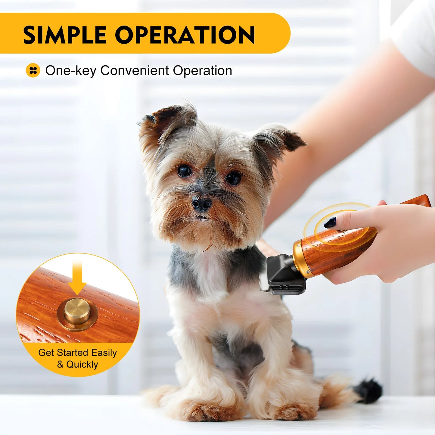 Bymaocar Electric Pet Clipper 55W Corded Dogs Goats Shears Low Noise