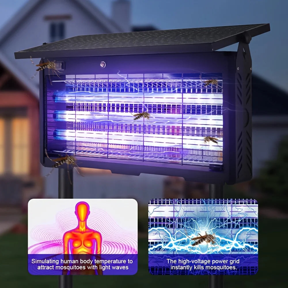 Outdoor Solar Mosquito Repellent Device And Insect Killer Lamp