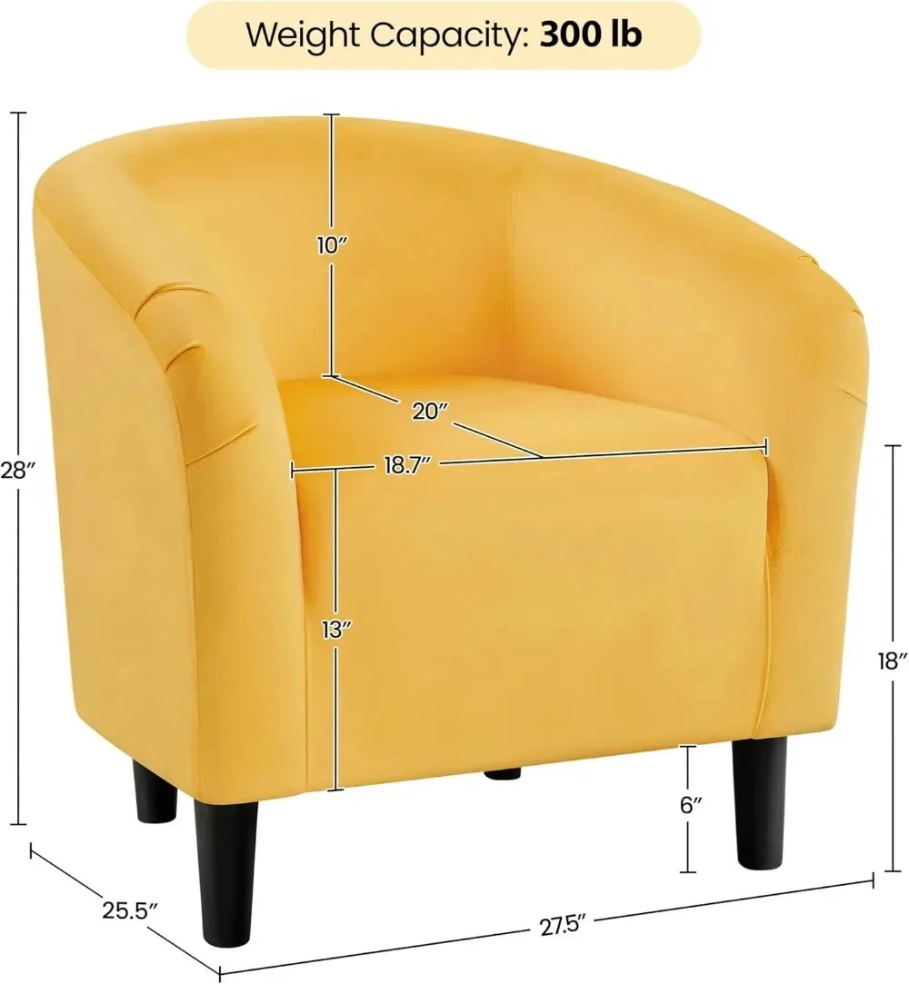 Barrel Chair Boucle Fabric Club Chair With Sherpa Padded Comfort Living Room