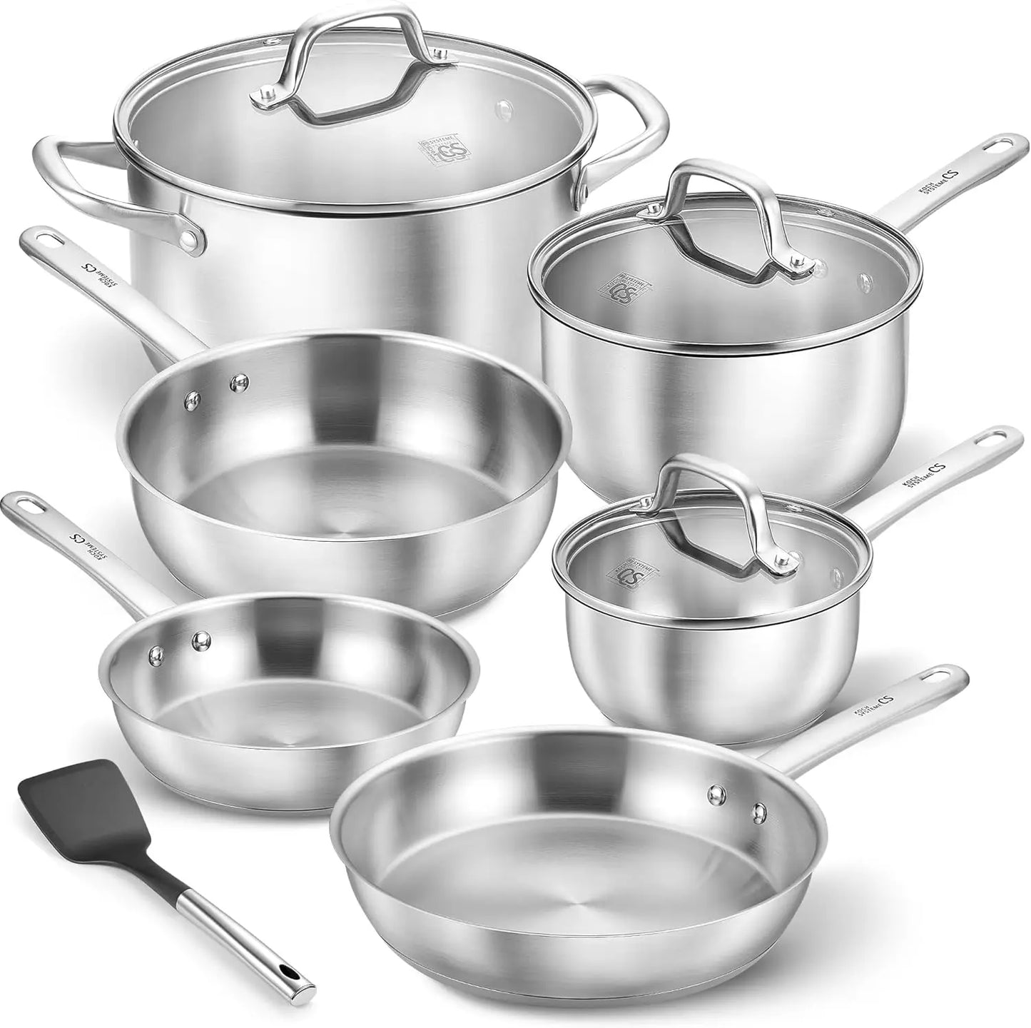 KOCH SYSTEME CS 10Piece Stainless Steel Cookware Set Induction Ready