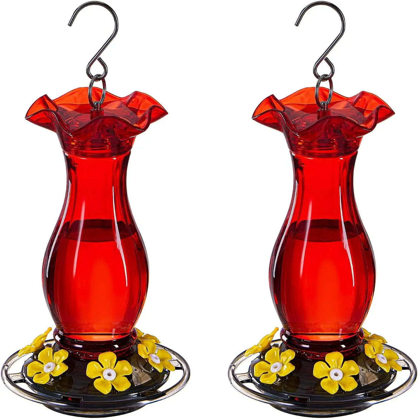 Hummingbird Feeder Hanging With Bee Guard Ports And Ant Moat