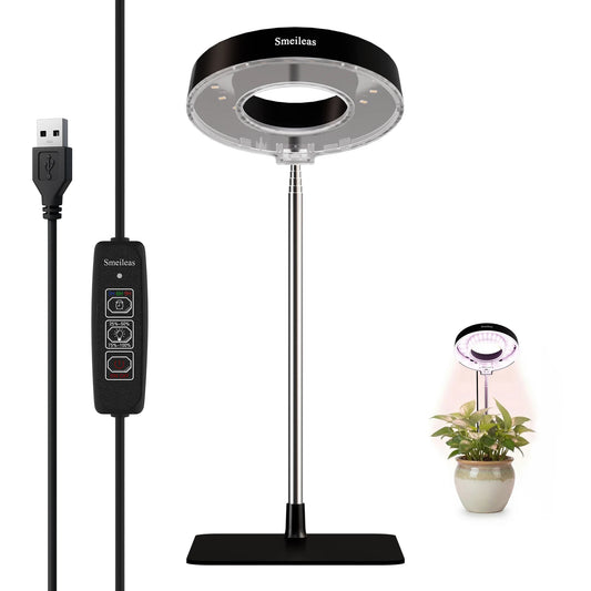 LED Plant Grow Light Full Spectrum With Magnetic Rotation Timer