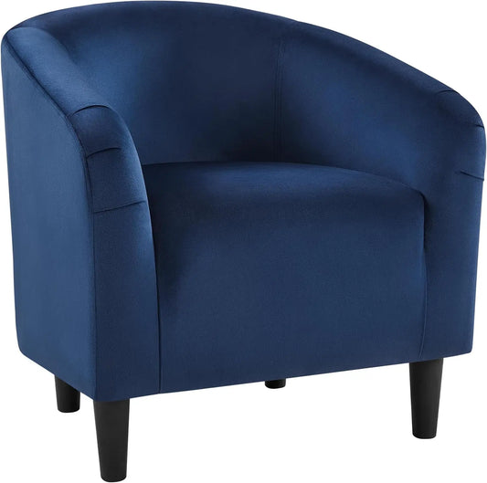 Barrel Chair Boucle Fabric Club Chair With Sherpa Padded Comfort Living Room