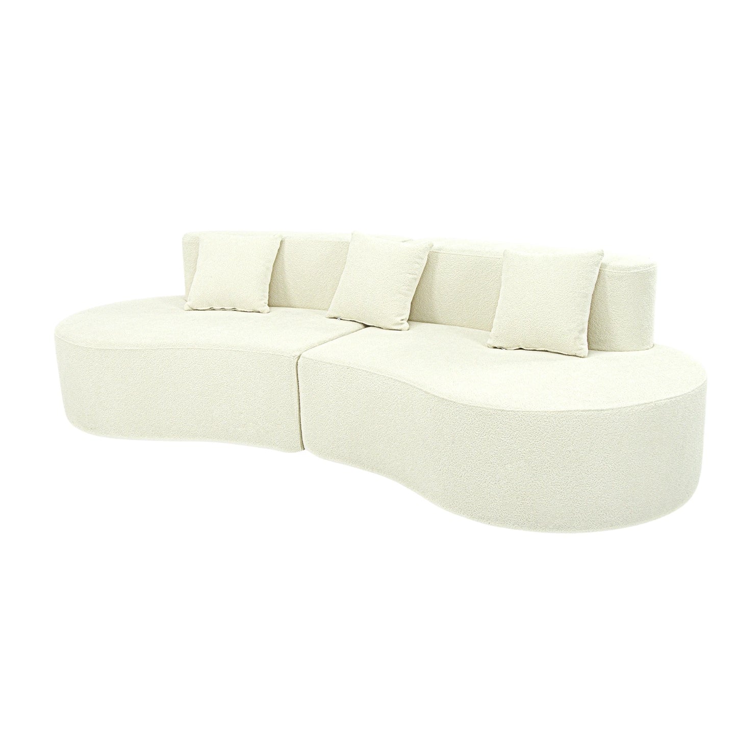 Curved 4 Seat Modular Sectional Sofa Half Moon Modern