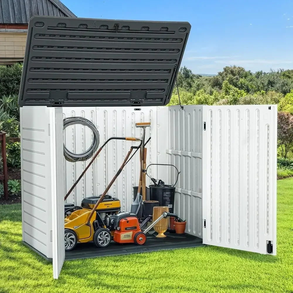 Outdoor Storage Shed Waterproof With Padlock For Backyard And Garden