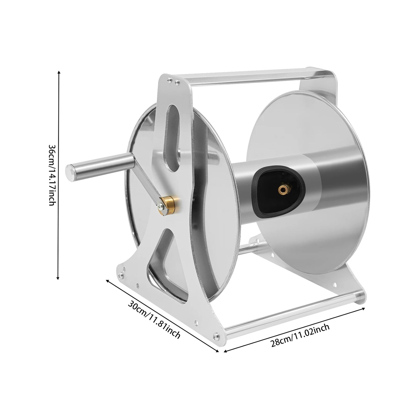 Heavy-Duty Water Hose Reel For Garden With Handle Fittings